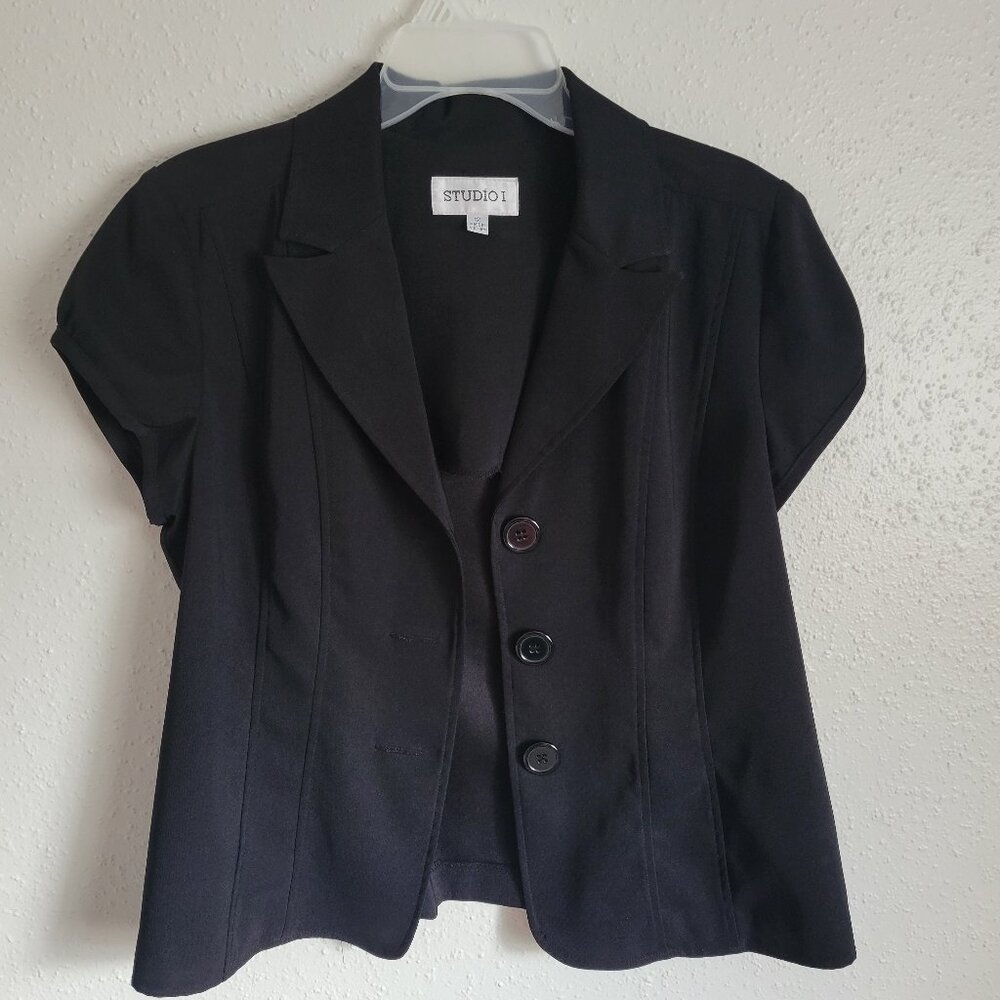 Studio One Black Jacket Top